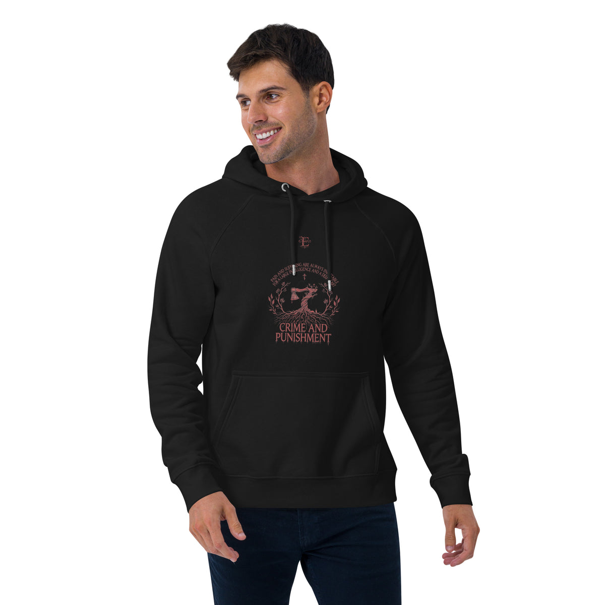 Dostoevsky Crime and Punishment eco hoodie — Earthwear Studio, view 2