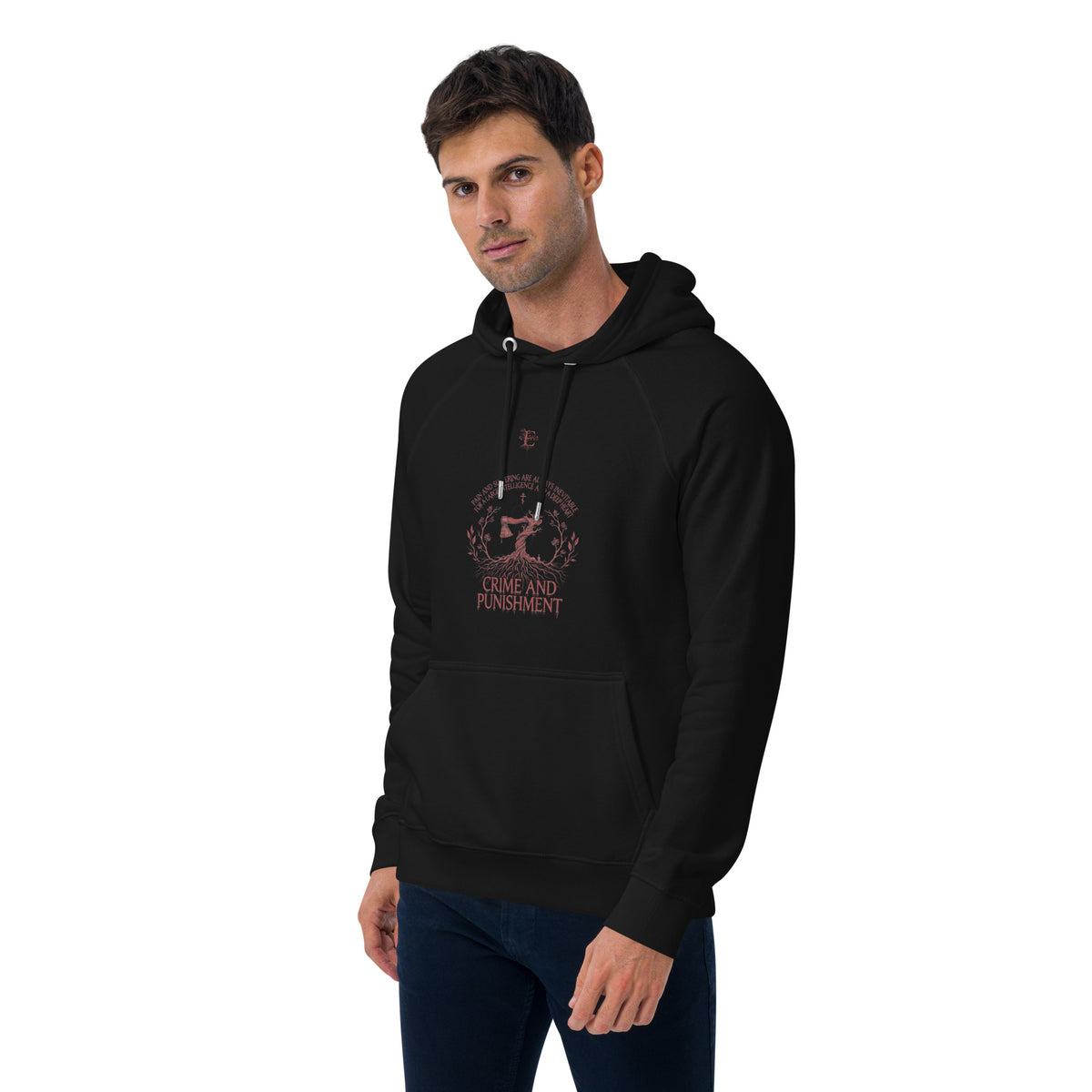 Dostoevsky Crime and Punishment eco hoodie — Earthwear Studio, view 7