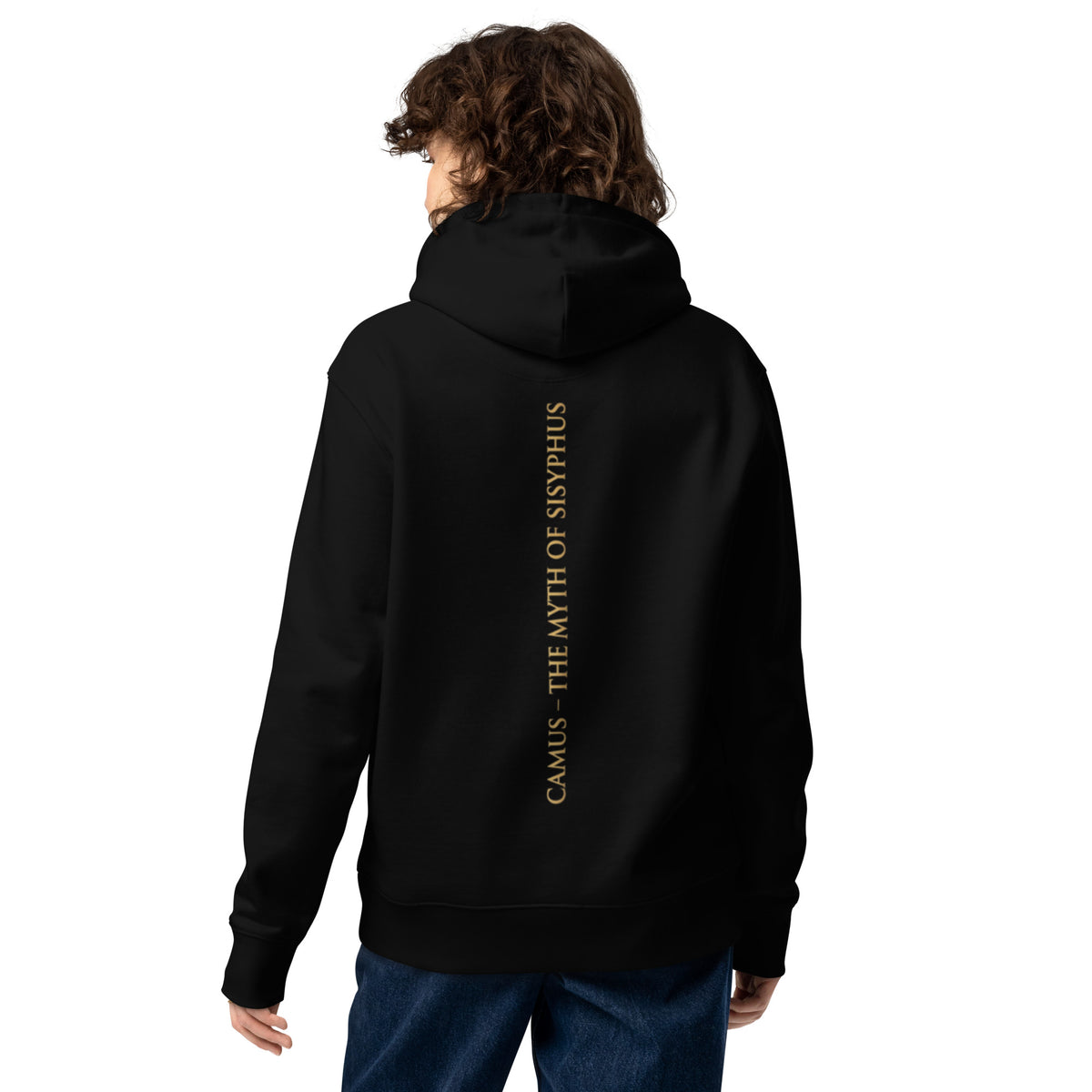 Albert Camus Myth of Sisyphus organic eco hoodie — Earthwear Studio, view 3