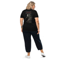 Dostoevsky 'Better to Be Unhappy' organic cotton t-shirt, Black, back view — Earthwear Studio