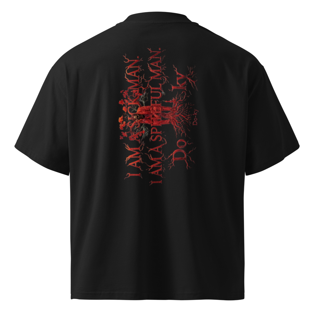 "I Am a Sick Man" oversized organic t-shirt by Earthwear Studio, Dostoevsky Notes from Underground design, view 6
