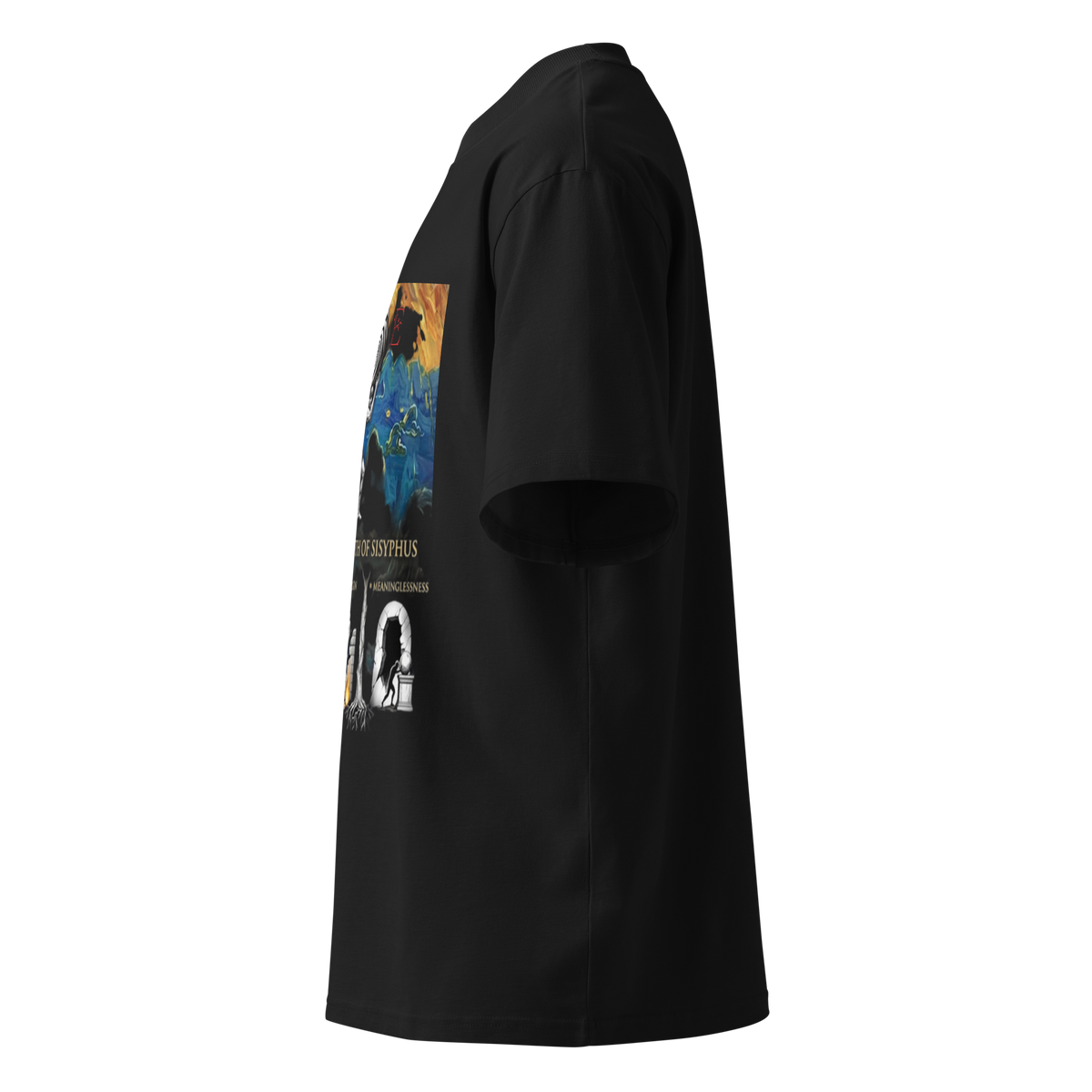 Camus Sisyphus oversized tee, detail