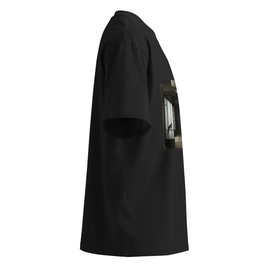 Edogawa Rampo oversized organic t-shirt in Black, right side view