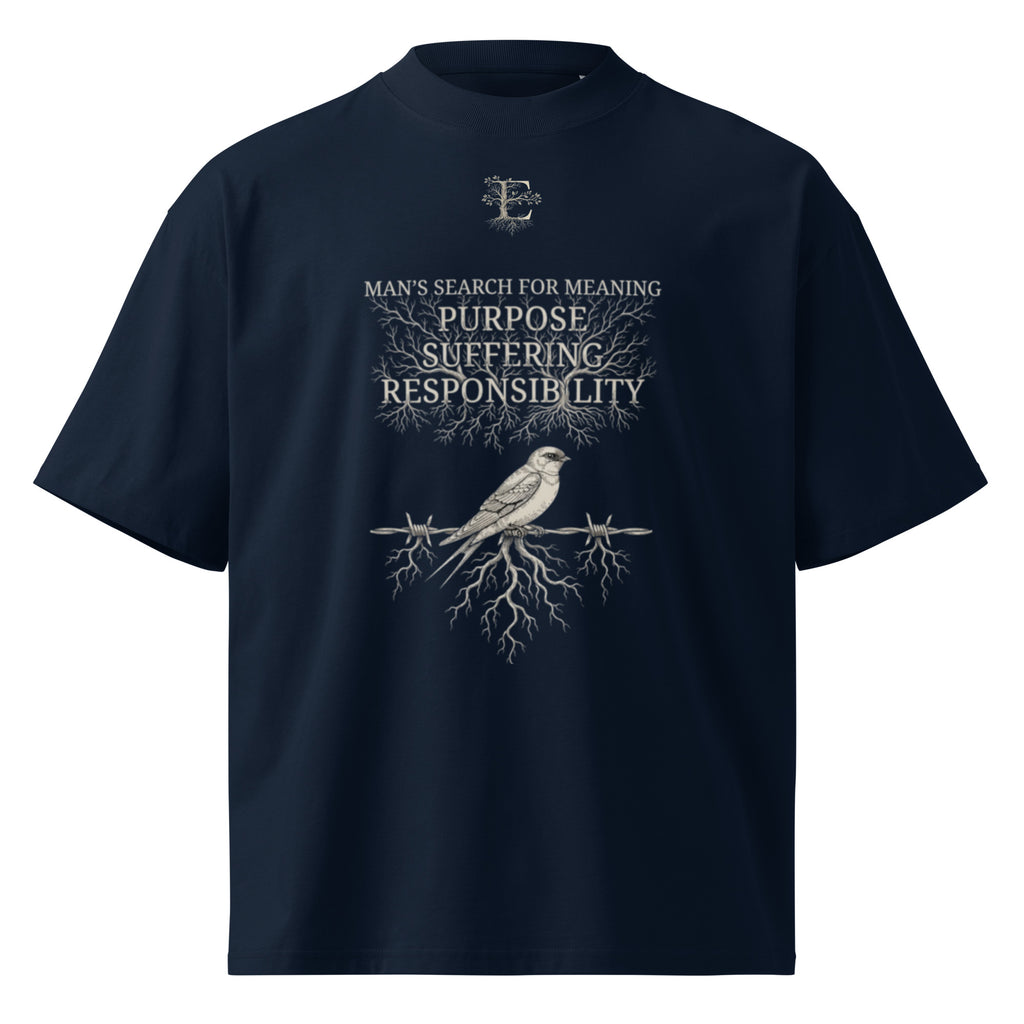 Viktor Frankl Man's Search for Meaning oversized organic t-shirt — Earthwear Studio, view 1