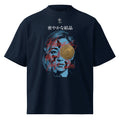 Yoko Ogawa Memory Police seal tee, French Navy, front view — Earthwear Studio