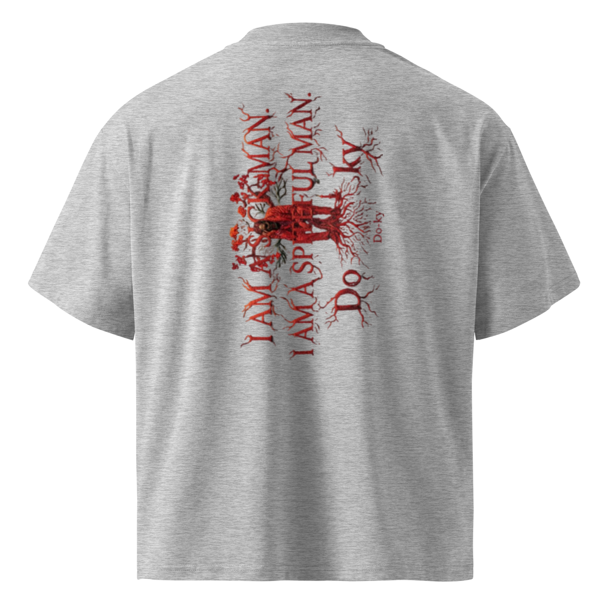 "I Am a Sick Man" oversized organic t-shirt by Earthwear Studio, Dostoevsky Notes from Underground design, view 7