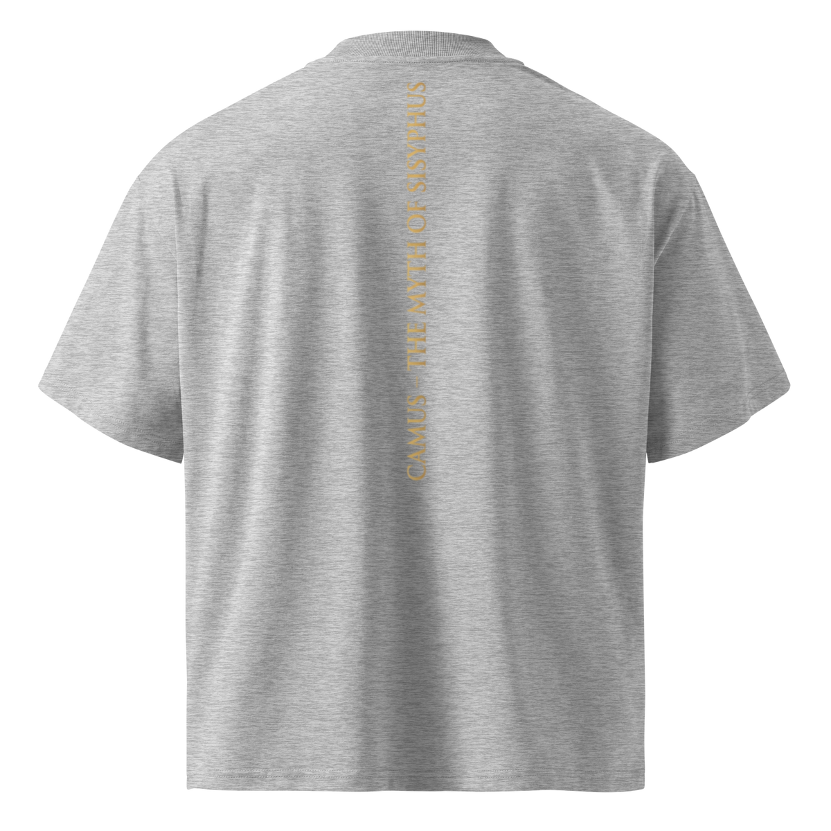 Camus Sisyphus oversized tee, back view