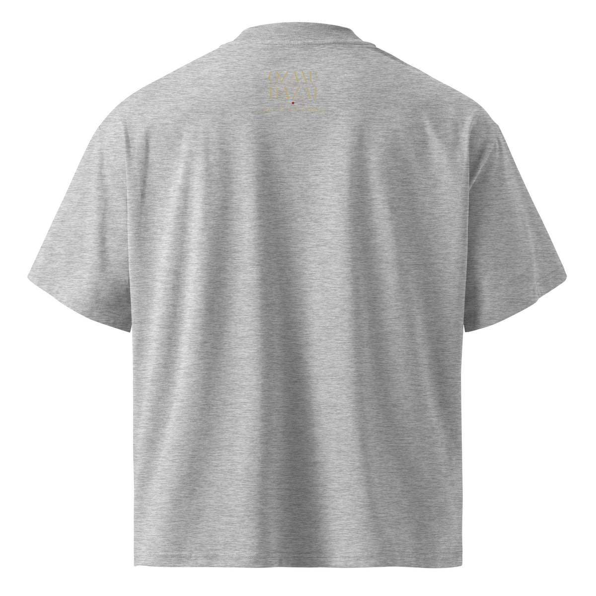 Dazai No Longer Human tee, Heather Grey, back view — Earthwear Studio
