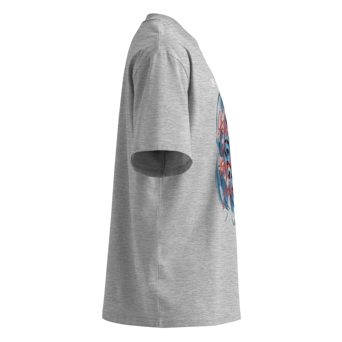 Yoko Ogawa Memory Police seal tee, Heather Grey, right side — Earthwear Studio