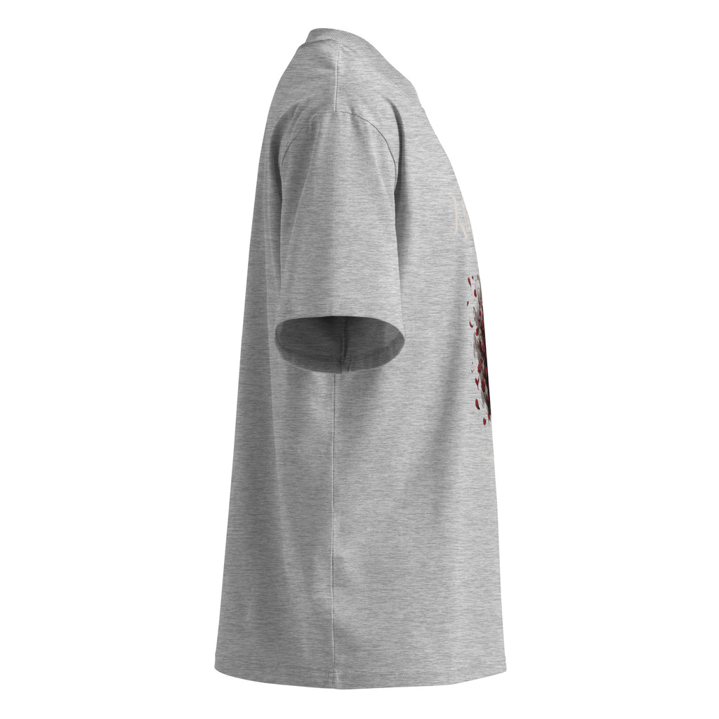 Dazai No Longer Human tee, Heather Grey, right side — Earthwear Studio