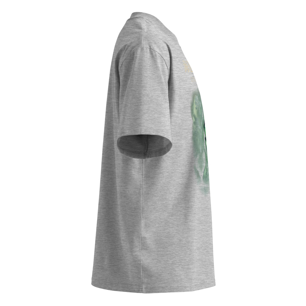 Murakami Kafka on the Shore tee, Heather Grey, right side — Earthwear Studio