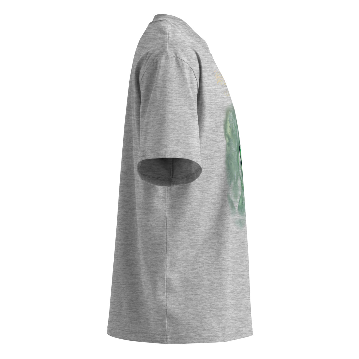 Murakami Kafka on the Shore tee, Heather Grey, right side — Earthwear Studio