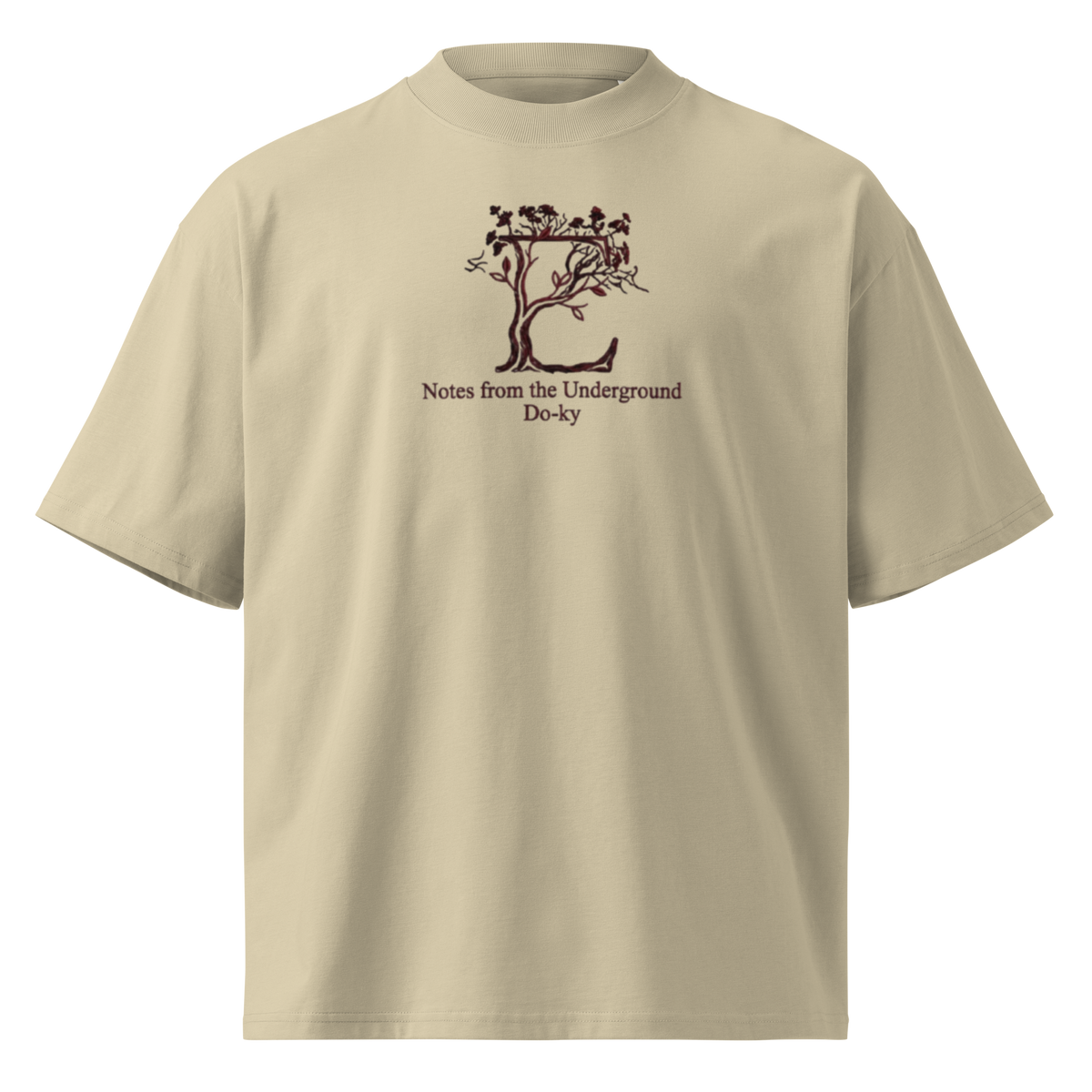 "I Am a Sick Man" oversized organic t-shirt by Earthwear Studio, Dostoevsky Notes from Underground design, view 3