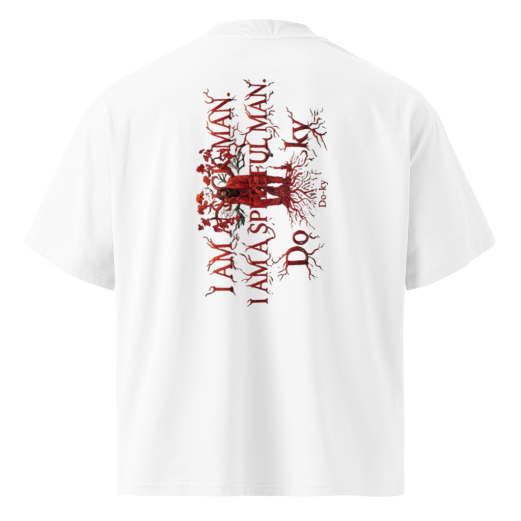 "I Am a Sick Man" oversized organic t-shirt by Earthwear Studio, Dostoevsky Notes from Underground design, view 9