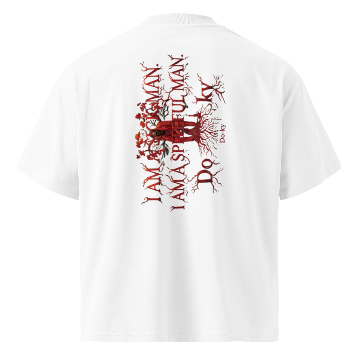 "I Am a Sick Man" oversized organic t-shirt by Earthwear Studio, Dostoevsky Notes from Underground design, view 9