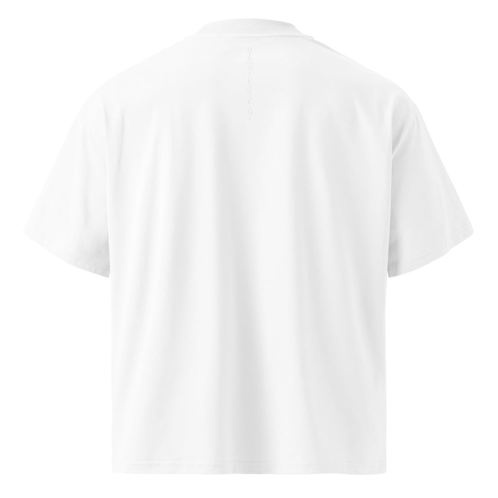 Hiromi Kawakami tee, White, back view — Earthwear Studio