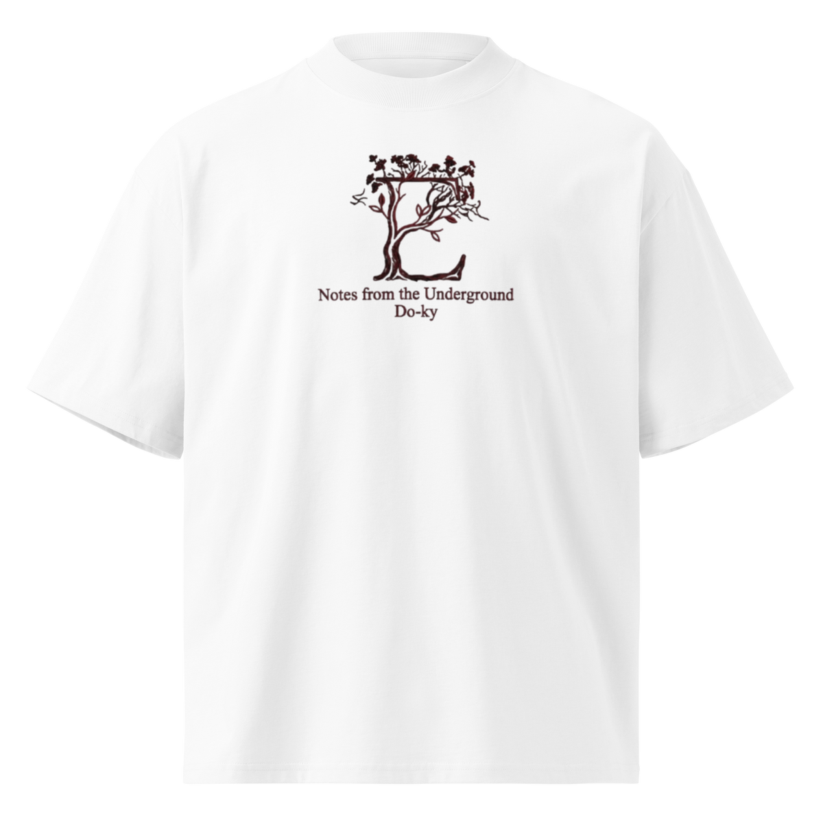 "I Am a Sick Man" oversized organic t-shirt by Earthwear Studio, Dostoevsky Notes from Underground design, view 4