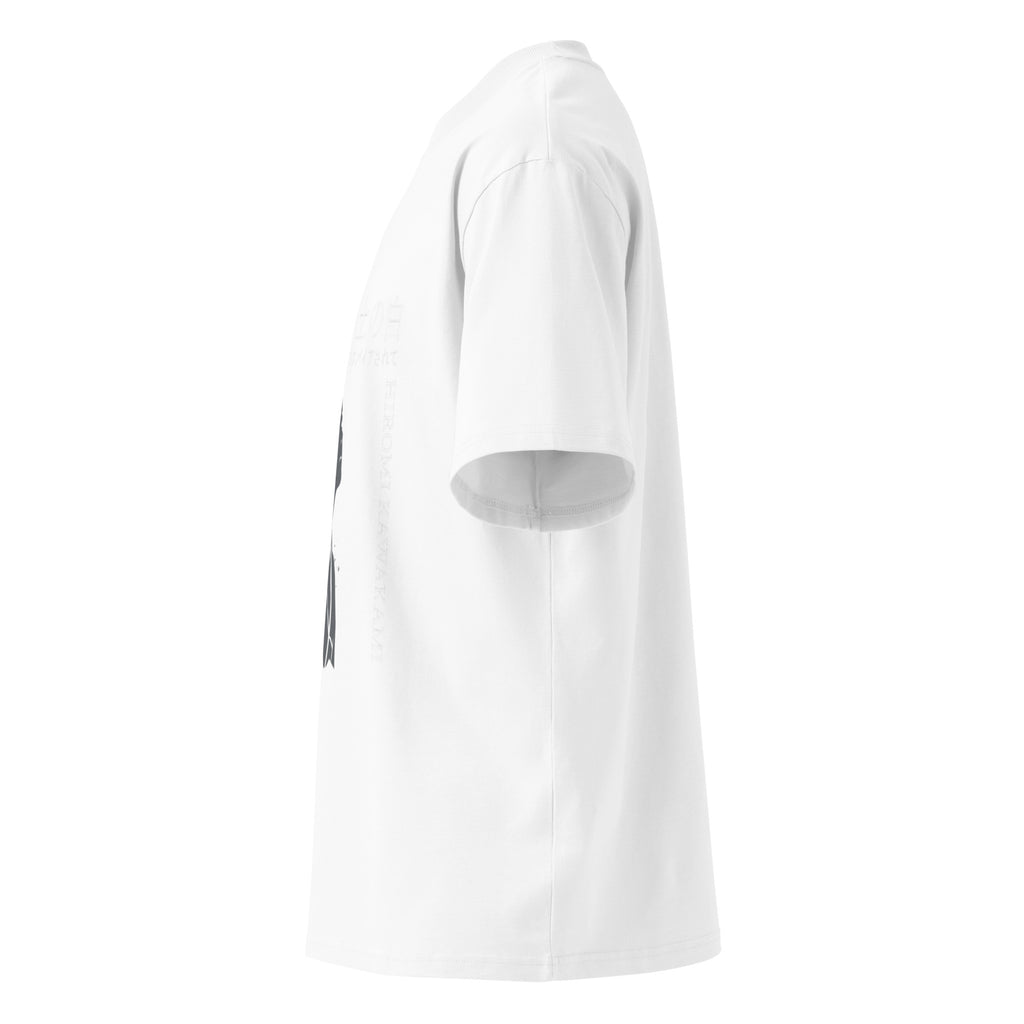 Hiromi Kawakami tee, White, left side — Earthwear Studio