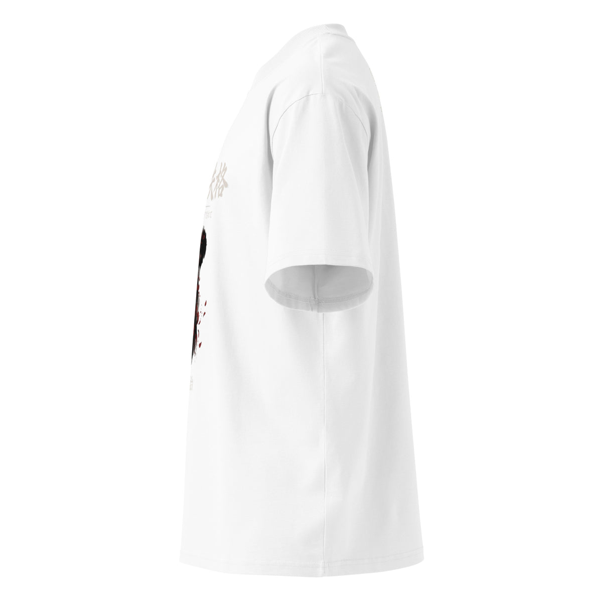 Dazai No Longer Human tee, White, left side — Earthwear Studio