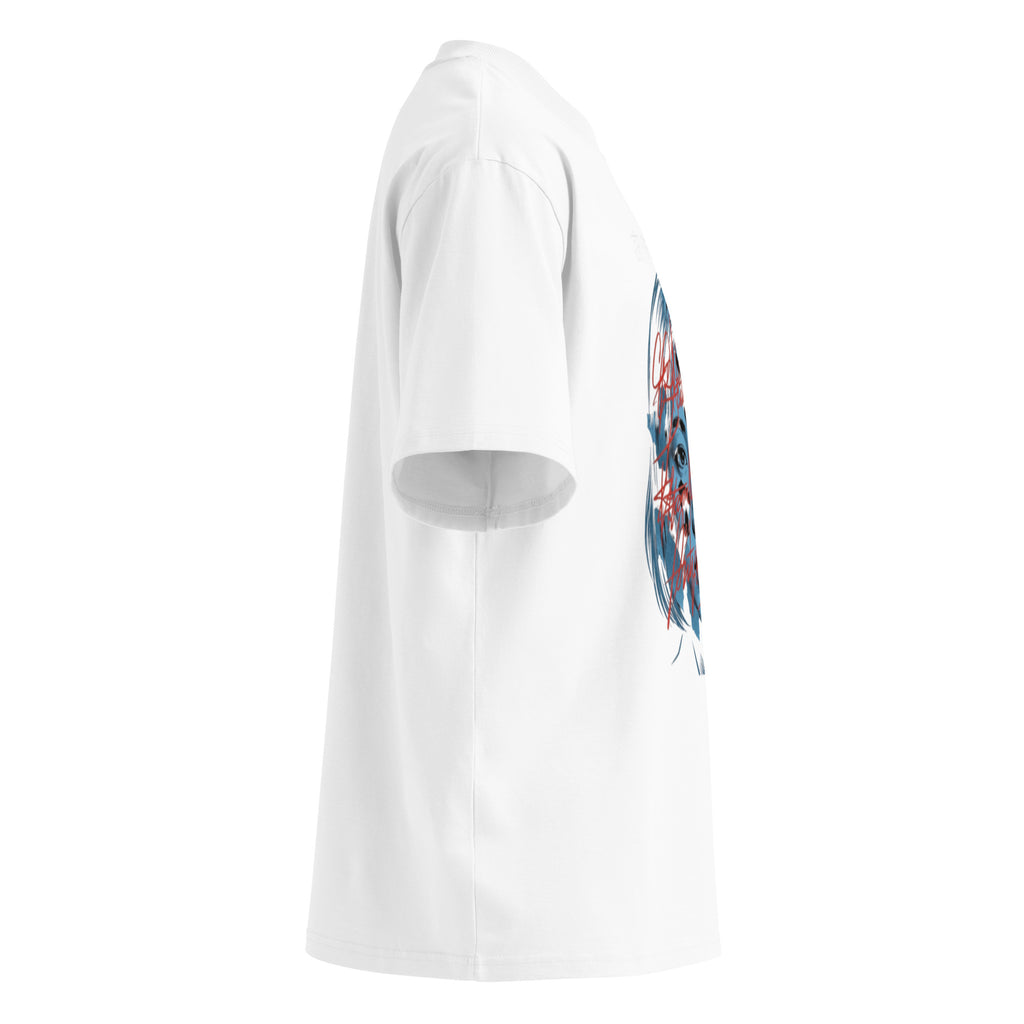 Yoko Ogawa Memory Police seal tee, White, right side — Earthwear Studio