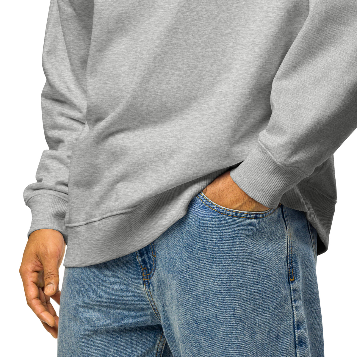Socrates 'I know nothing' oversized sweatshirt, Heather Grey, product details — Earthwear Studio