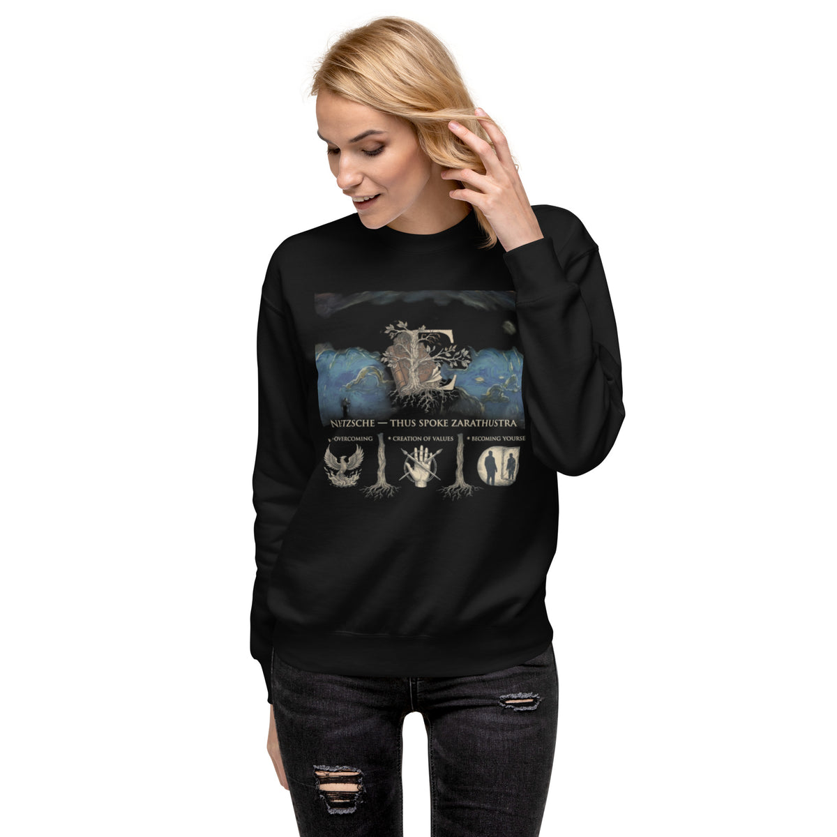 Nietzsche Thus Spoke Zarathustra premium sweatshirt — Earthwear Studio, view 1