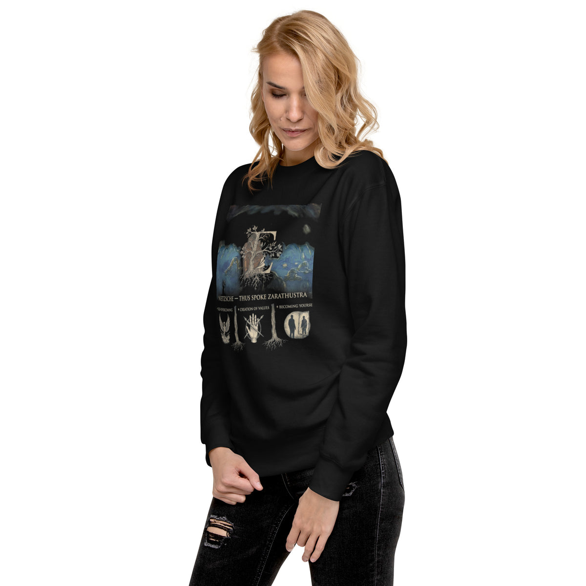 Nietzsche Thus Spoke Zarathustra premium sweatshirt — Earthwear Studio, view 3