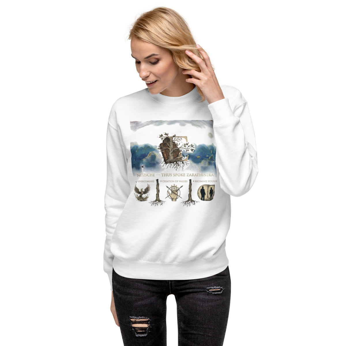 Nietzsche Thus Spoke Zarathustra premium sweatshirt — Earthwear Studio, view 8