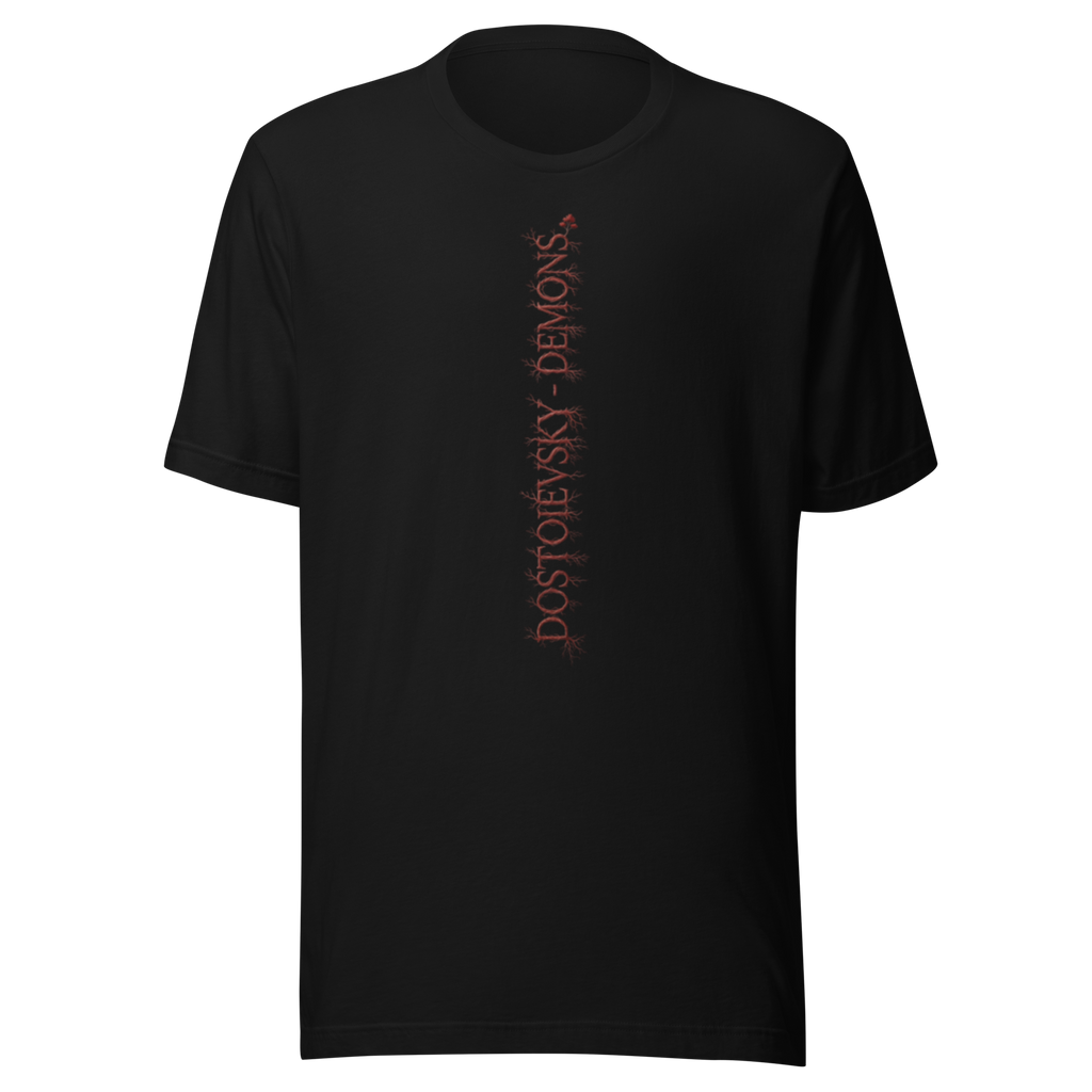 Dostoevsky Demons Kirillov quote t-shirt, back view