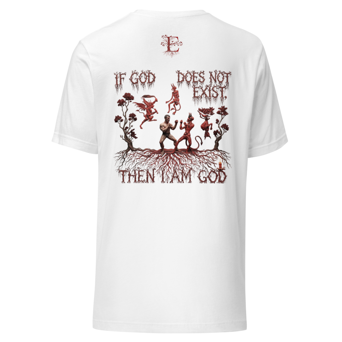 Dostoevsky Demons 'If God does not exist, then I am God' eco t-shirt — Earthwear Studio, view 12