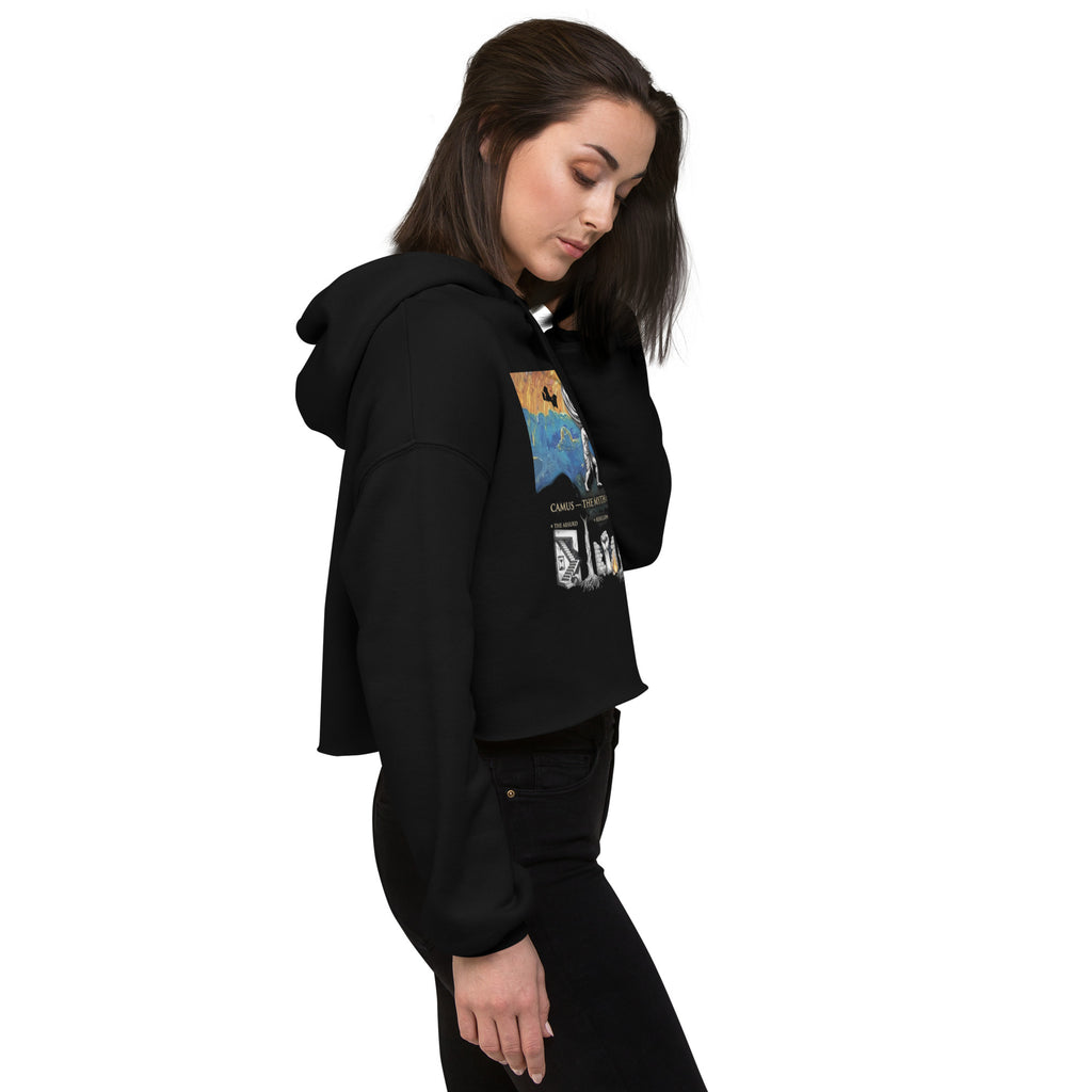 Albert Camus Myth of Sisyphus crop hoodie — Earthwear Studio, view 4