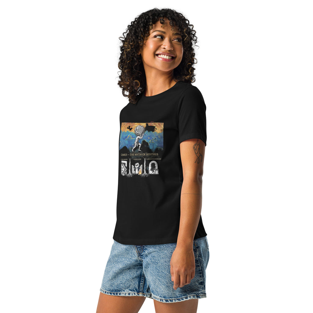 Albert Camus Myth of Sisyphus women's relaxed t-shirt — Earthwear Studio, view 2